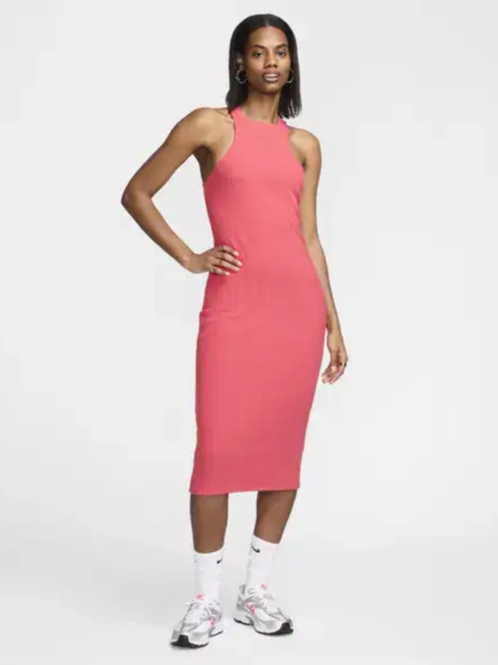 Nike Chill Rib Slim Sleeveless Midi Dress